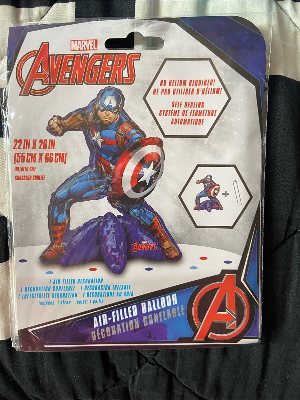 Marvel Avengers Captain America Balloon – Red Blue White